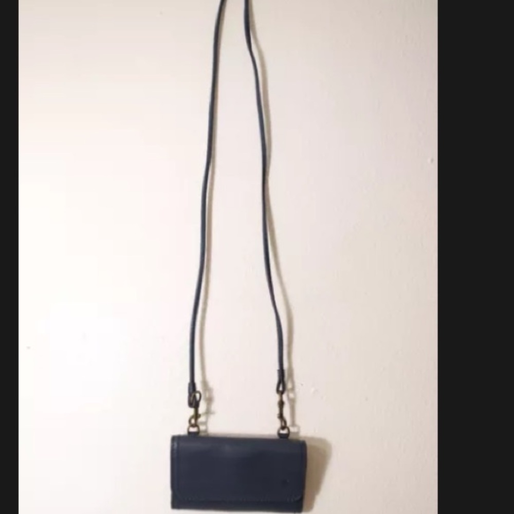 Nwt- Frye navy crossbody wallet lily MINT! - Picture 2 of 7